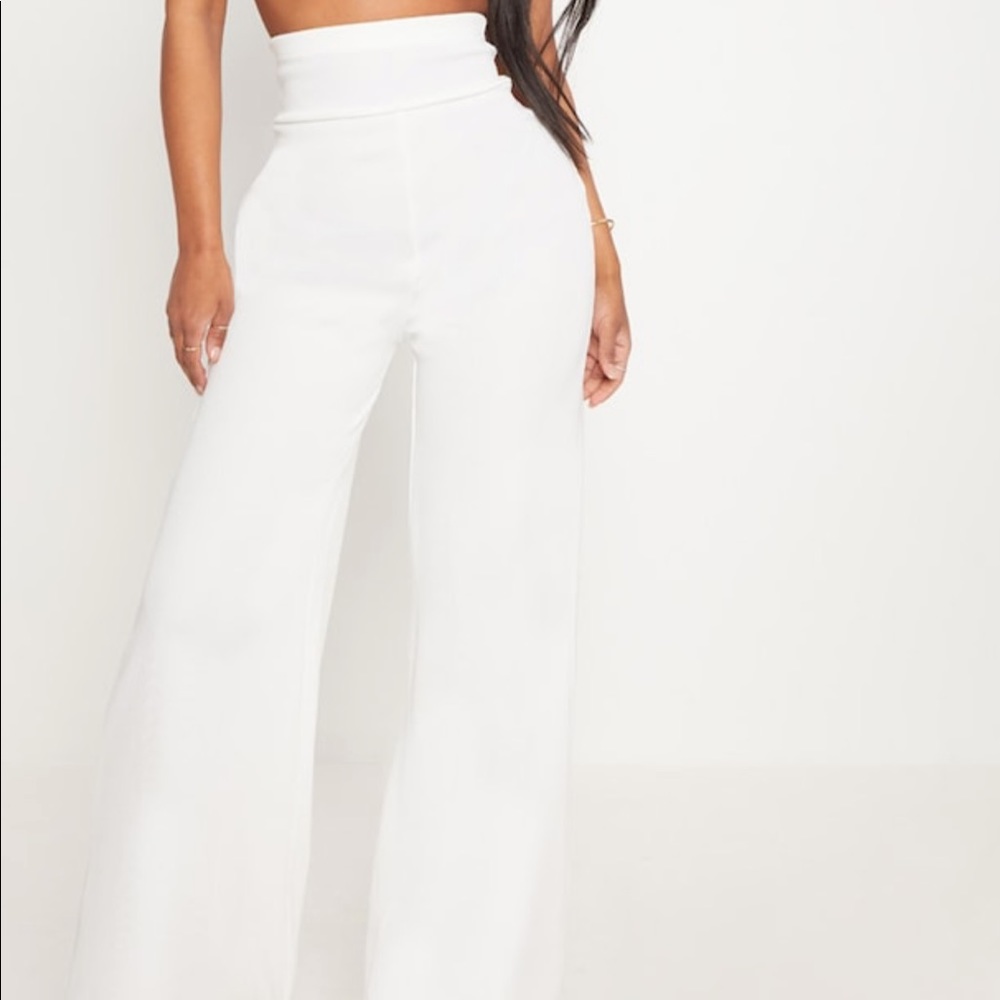 White Wide Leg Pants